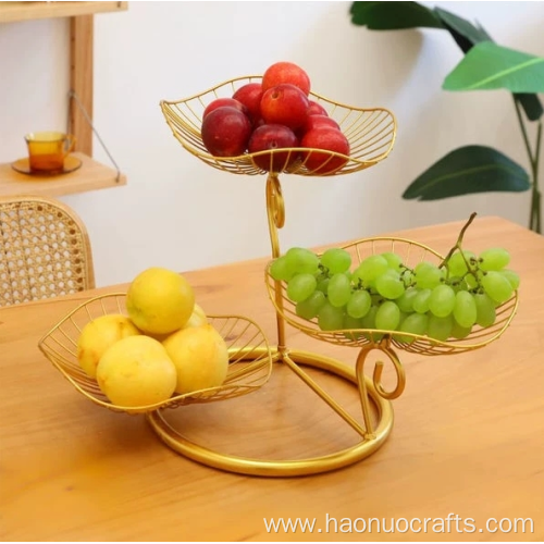 A three-tiered fruit basket